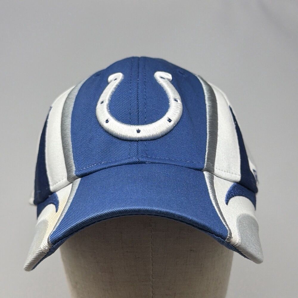 Reebok Indianapolis Colts NFL Team Apparel Adjustable Blue Gray Cotton Hat Cap